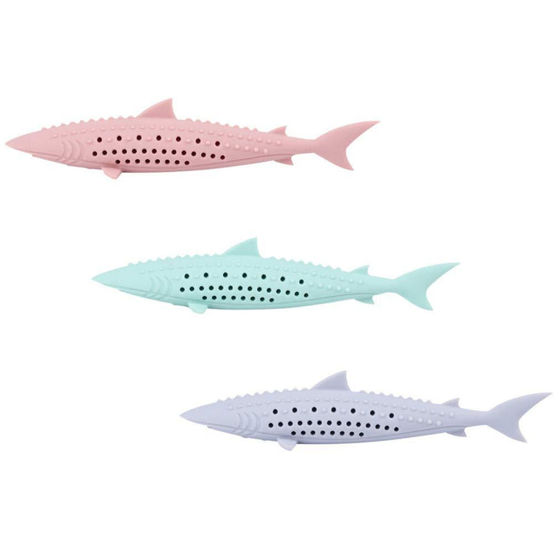 N\A 3 Pack Pet Toothbrush Toy Pet Cat Fish Shape Toothbrush with Catnip Pet Molar Stick Silicone Fish Toys Cat Teeth Cleaning Brush - PawsPlanet Australia