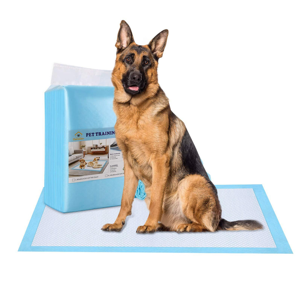 Ownpets Dog Training Pad,90 x 83cm. 40 count Leak-Proof 6-Layer Pet Potty Training Pads Pee Pads with Quick-Dry Surface for Pets, Puppies, Adult, Sick & Aging Dogs XL - PawsPlanet Australia