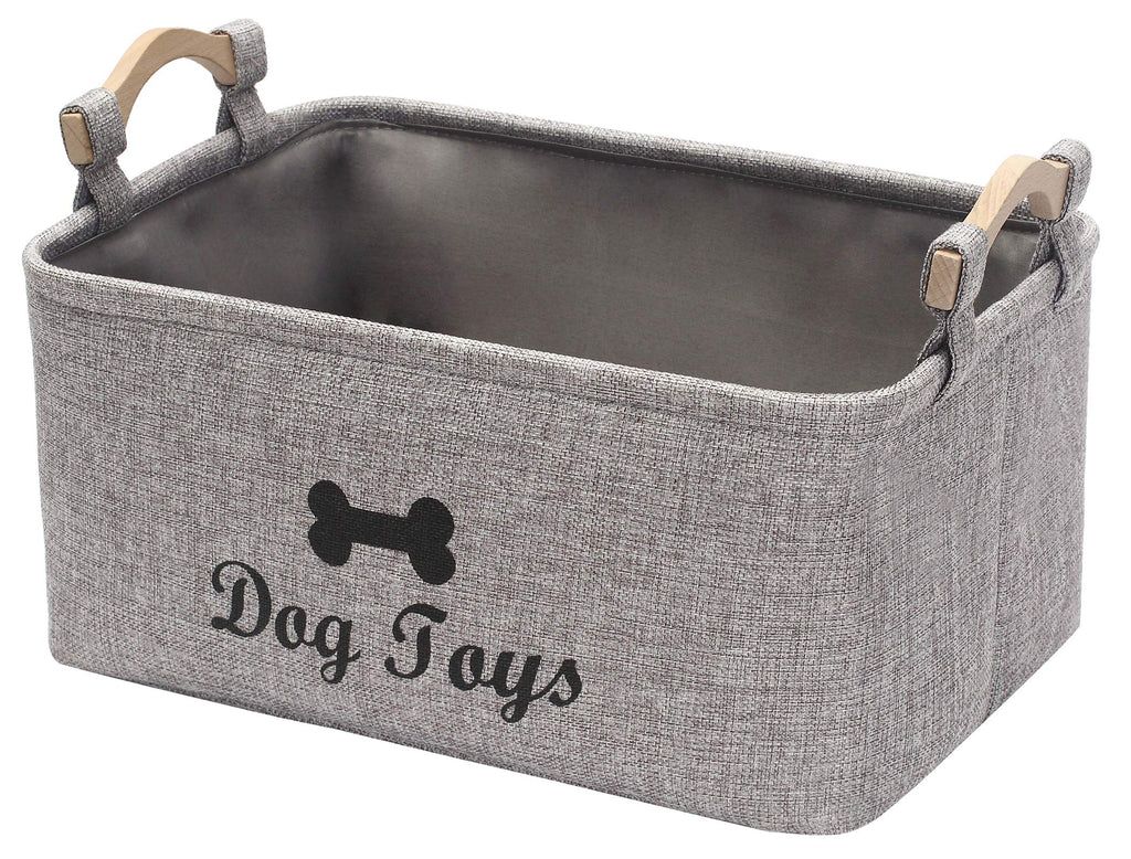 Brabtod Pet Toy and Accessory Storage Bin, Perfect Organizer Storage Basket for Pet Toys, Blankets, Leashes and Food-gray gray - PawsPlanet Australia