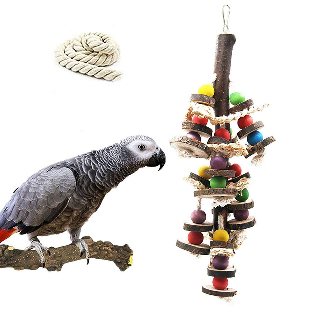 MQFORU Bird Chewing Toys - Parrot Tearing Toys Wooden Blocks Parrot Cage Bite Toys Bird Parrot Toys for Small and Medium Parrots - PawsPlanet Australia