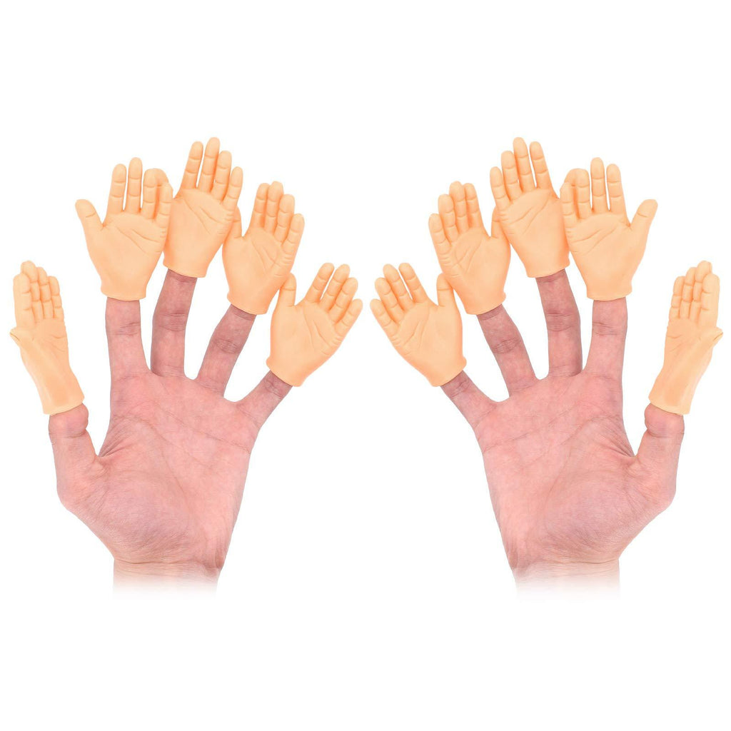 ShawFly 10 pcs Finger Puppets Mini Finger Hands with Left Hands and Right Hands, Cat massage small hands silicone palms, for interactive games with pet kittens and puppies, and party game toys - PawsPlanet Australia