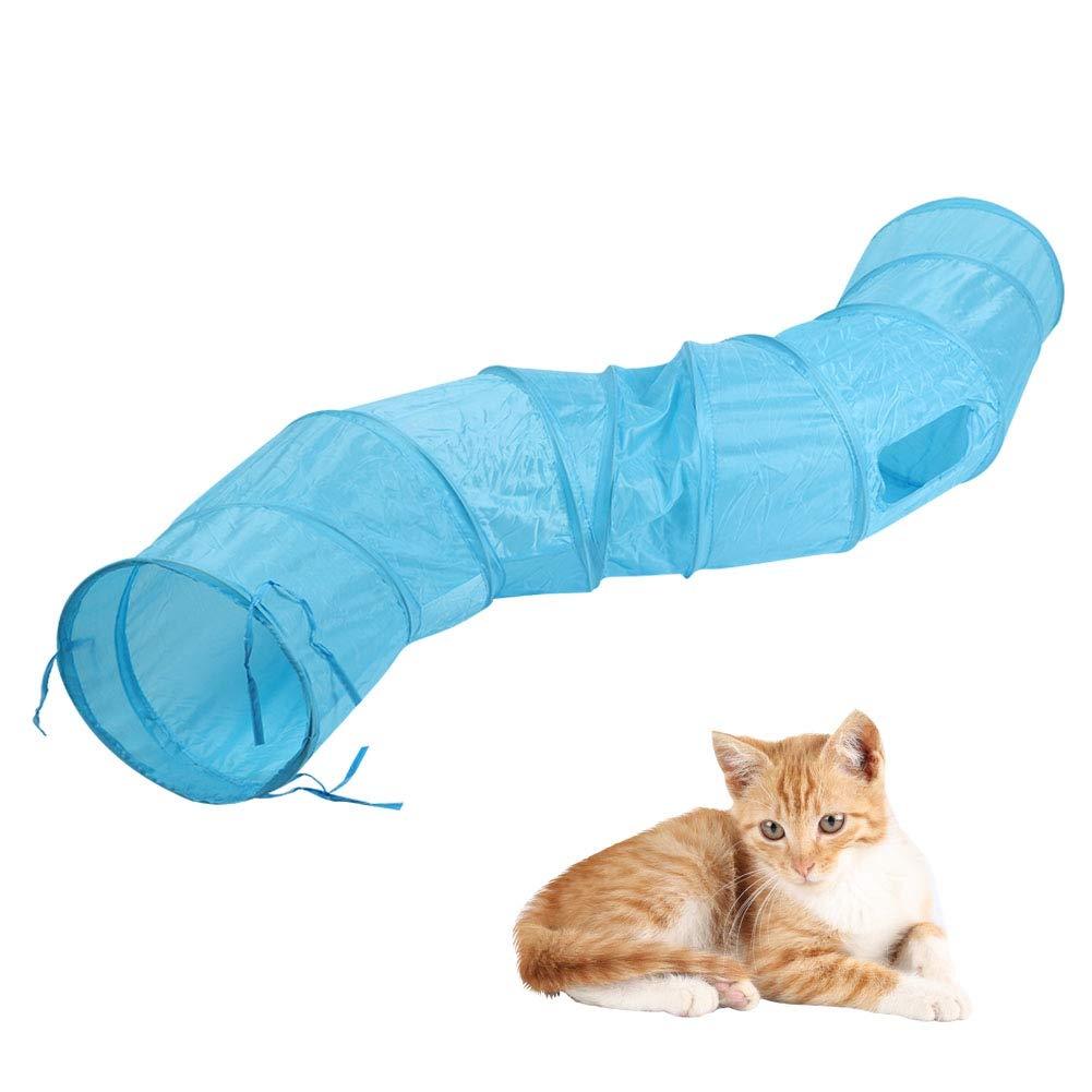 GOTOTOP Cat Toys Cat Tunnel, S-shape Cat Tunnel Cat Tube Pop Up Collapsible Indoor Outdoor Tunnel toys Interactive Toy for Cats - PawsPlanet Australia