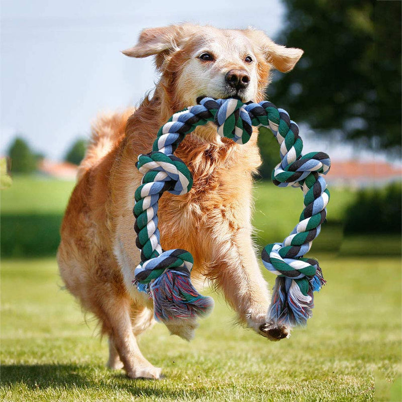 Dog Rope Toys for Strong Large Aggressive Chewer Dogs Durable Dog Chew Training Toys Rope Tug for Aggressive Chewers Interactive Rope Chew Tug of War Rope Toy for Large Breeds 35inch Green - PawsPlanet Australia