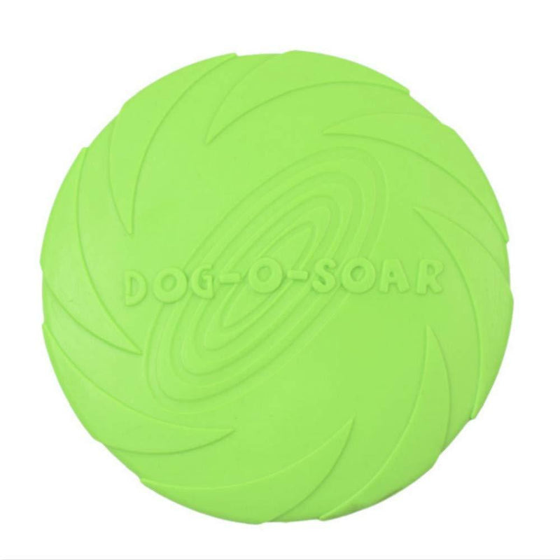 Dog Frisbee Training Dog Practice Pet Toy Bite-resistant Soft Rubber Frisbee (Green-15cm) Green - PawsPlanet Australia