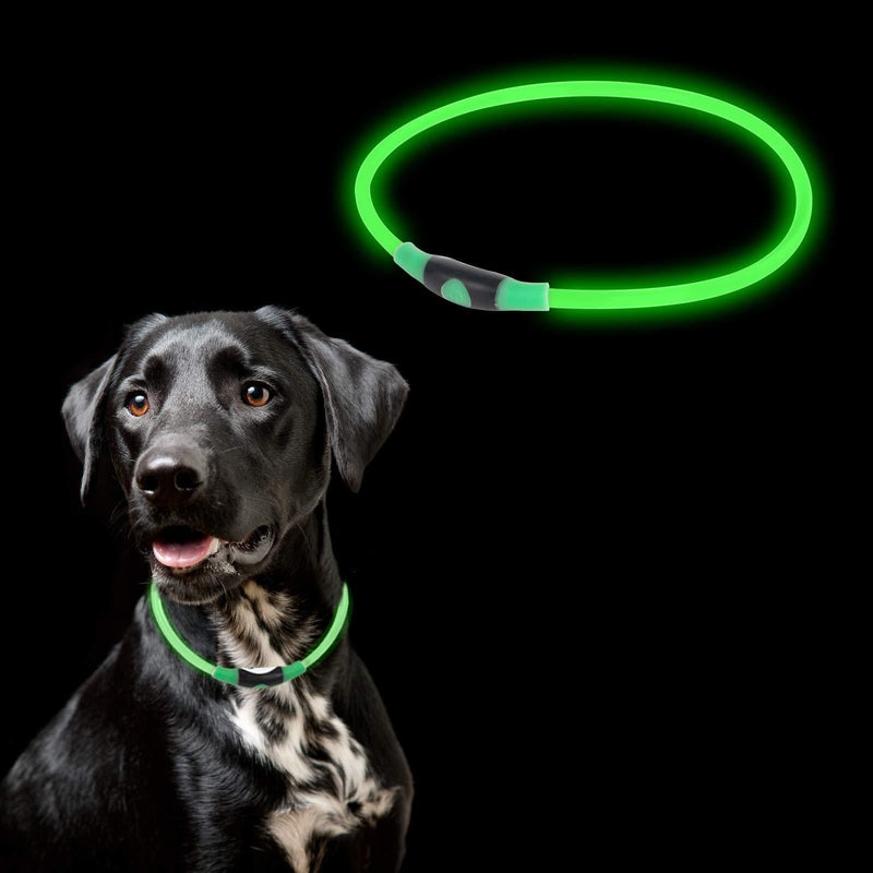 LED Dog Collar USB Rechargeable Waterproof , Bright Safety Light Up Dog Collar Light with 3 Modes, Universal Size Waterproof Flashing Light Collar Keep Your Pets Safe and Seen in the Dark - PawsPlanet Australia