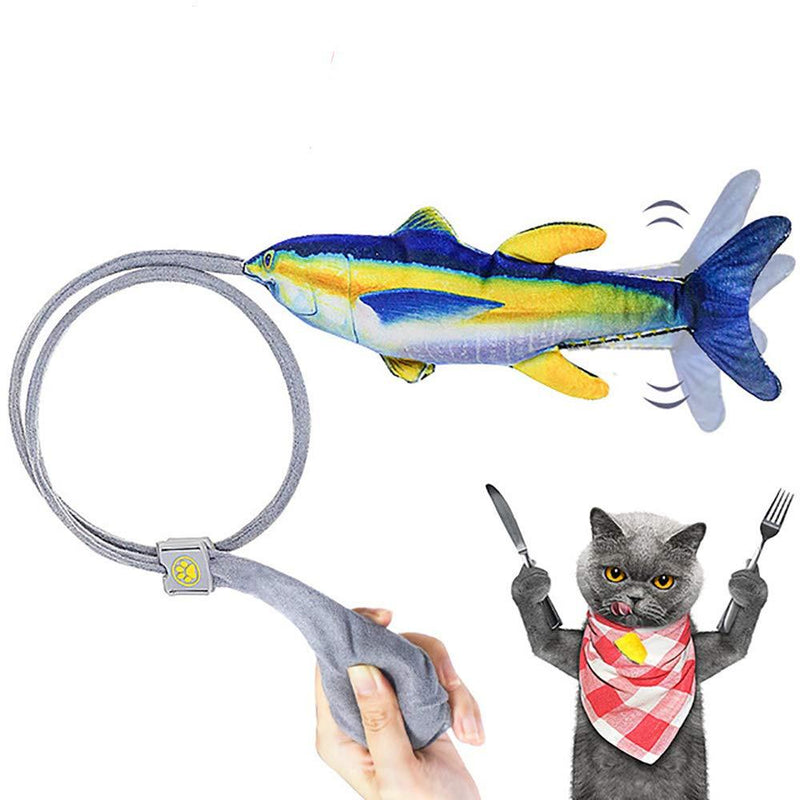 ZhuLinFeng Cat Interactive Fish Toys, Mint Fish Toys, Cat Interactive Chewing Plush Toys, Funny Cat Toys, Suitable For Indoor Cat Sports Toys, Stimulating Sports Cat Fish Toys - PawsPlanet Australia