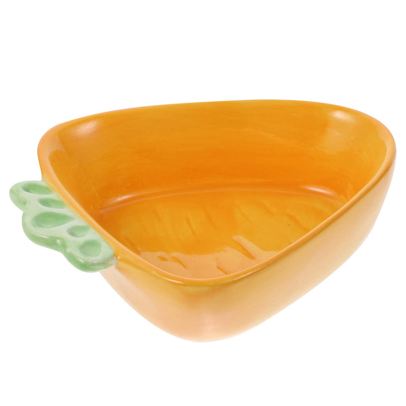 ULTECHNOVO Pet Ceramic Food Bowls for Small Animal Carrot Food Bowl Hamster Food Water Feeding Ceramic Bowl Bowl - PawsPlanet Australia
