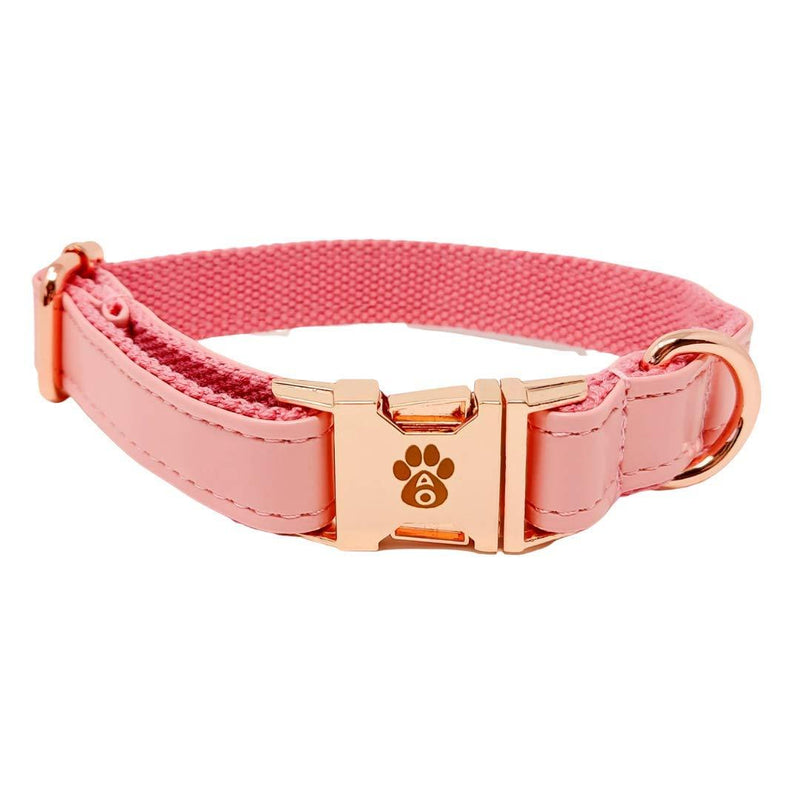 Animal Outfitters UK Rose Gold Candy Collection Vegan | Faux Leather Dog | Puppy Collar | Adjustable for Small or Large Dogs (Small) - PawsPlanet Australia