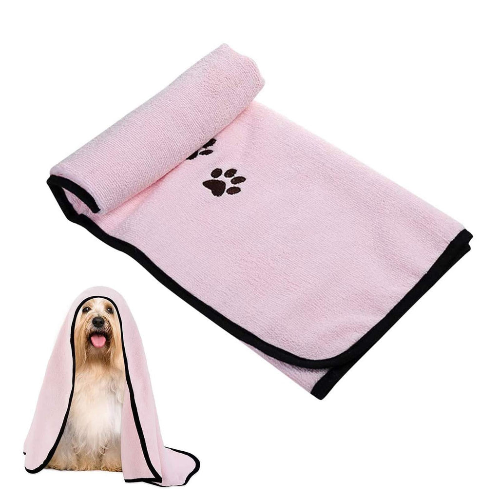 LxwSin Dog Towel, Towels for Pets, Microfiber Fast Drying Towels for Dog, Dog Bath Towel, Beach Towel, Super Absorbent Towel Suitable for Small, Medium, Large Dogs and Cats, Soft/Washable, 50x90cm A - PawsPlanet Australia