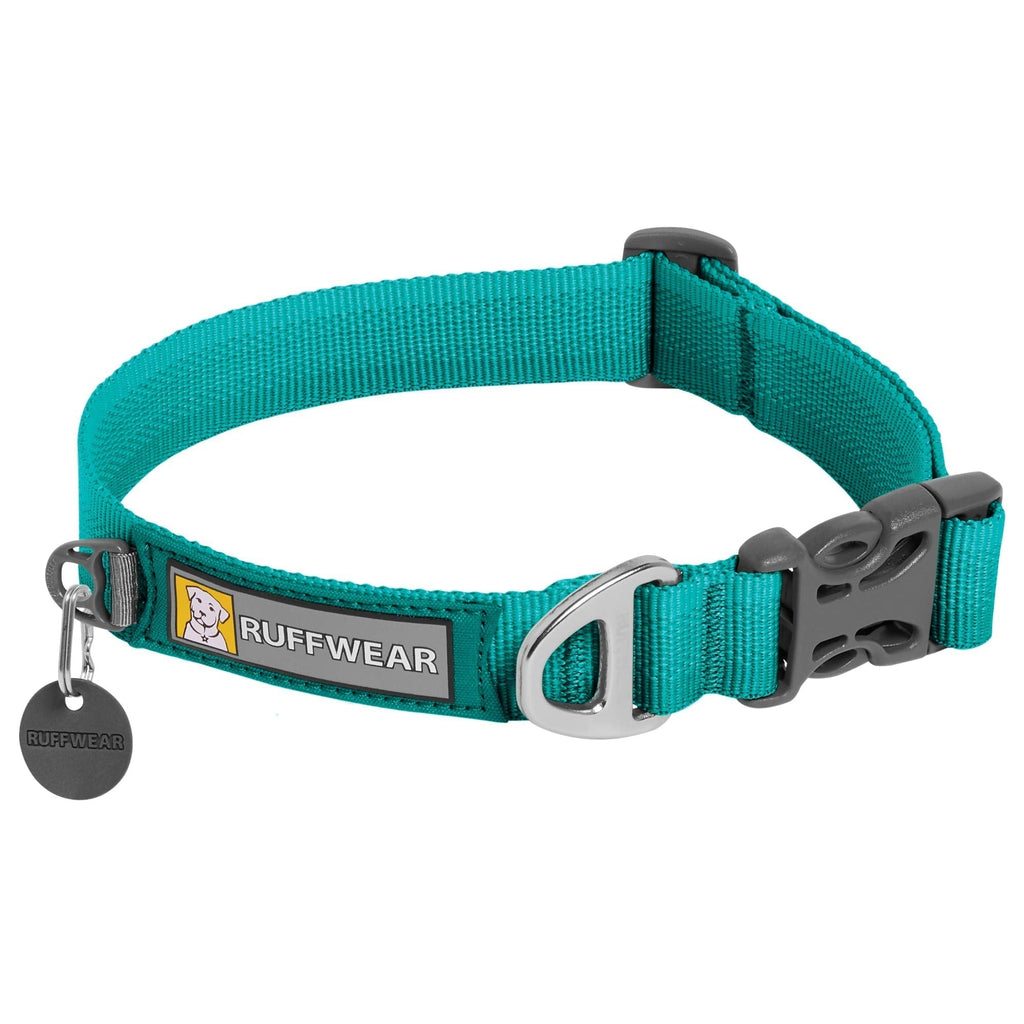 RUFFWEAR Front Range Dog Collar, Durable and Comfortable Collar for Everyday Use 11"-14" S Aurora Teal - PawsPlanet Australia