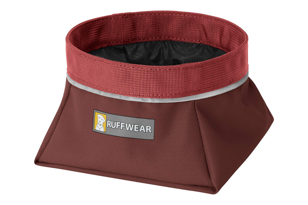 RUFFWEAR Quencher Bowl, Portable Dog Travel Bowl for Food and Water, Fired Brick, Small S - PawsPlanet Australia