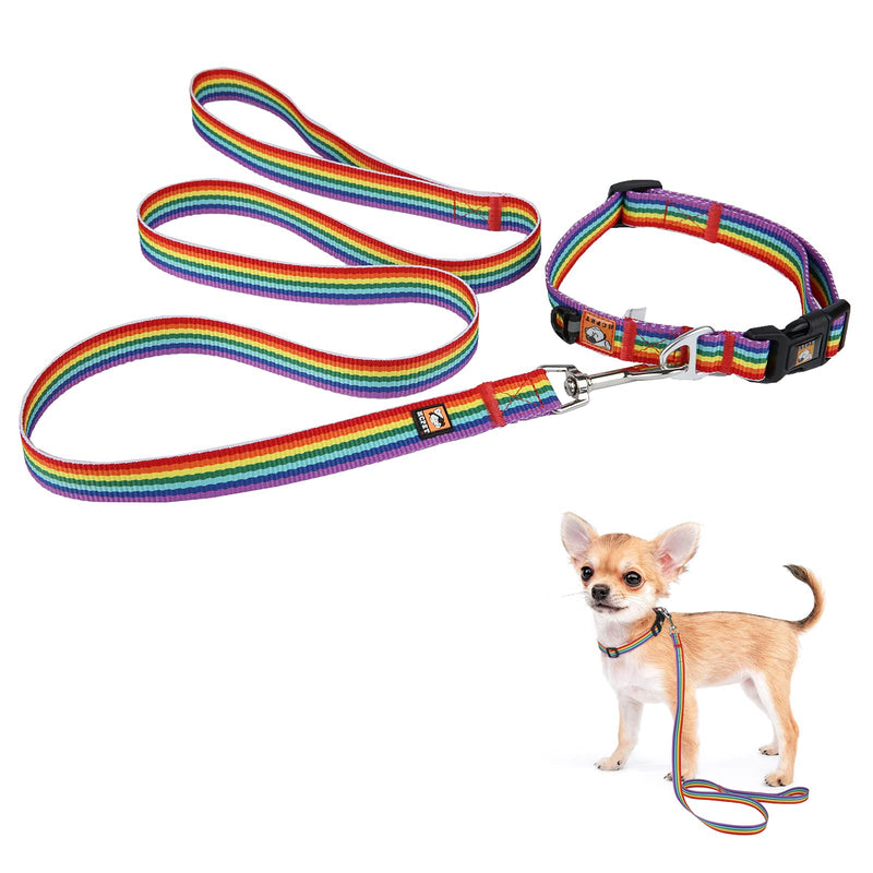 Hcpet Rainbow Colorful Comfortable Basic Dog Collars Essential Slip Martingale Collars & Training Collars Classic Dog Collars, Personalized Dog Collars Traction Rope (XS(1.5 * 30cm))… XS(1.5*30cm) - PawsPlanet Australia