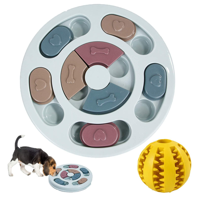 MOSNOW Dog Puzzle Slow Feeder Toy - With A Treat Toy Ball, Puppy Treat Dispenser Puzzle Slow Feeder Toy, Durable Dog Interactive Toy, Improving IQ Training Toy - PawsPlanet Australia