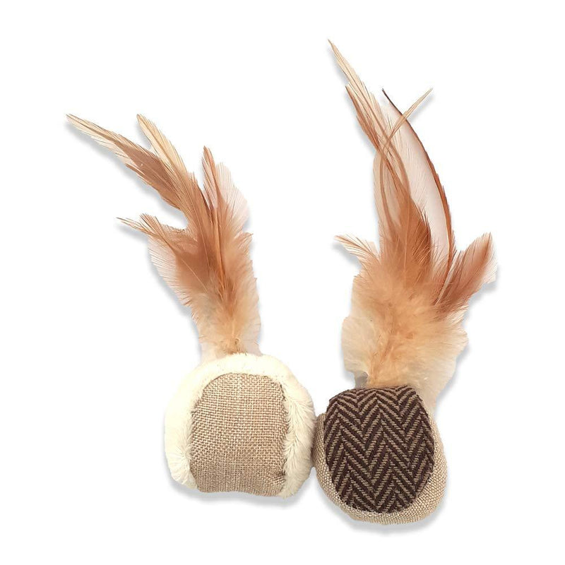 Interactive and Safe Cat Toys- Ball with Feathers- Helps Release Stress & Boredom - Great for Stimulation - PawsPlanet Australia