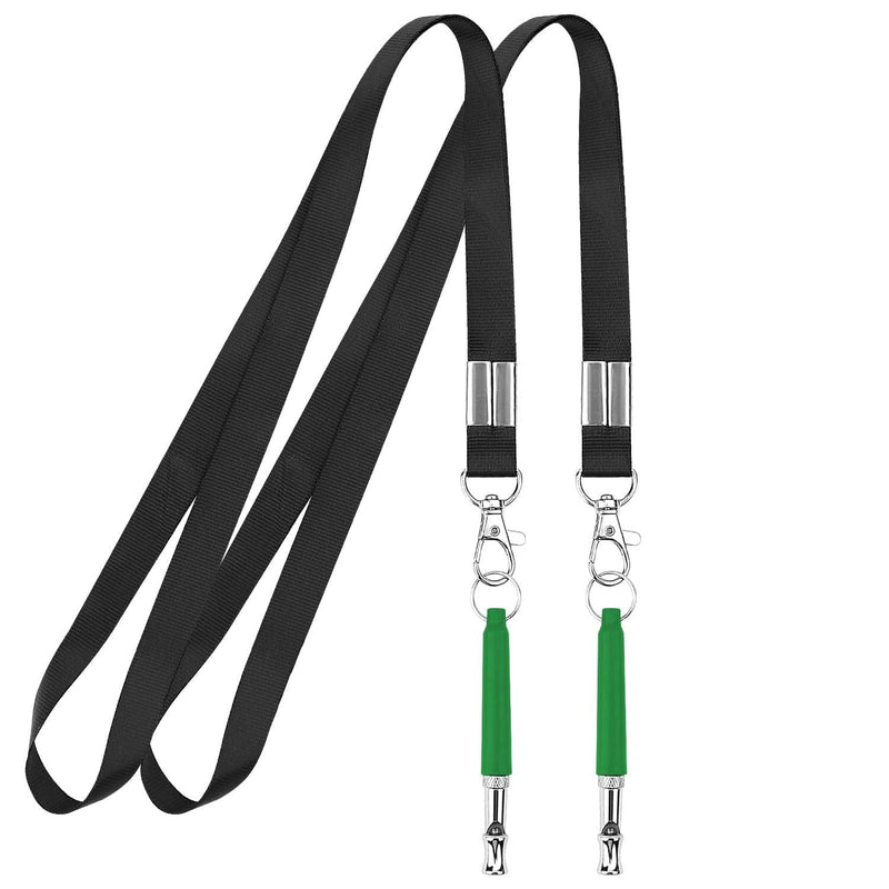 Werpower Dog Whistle with Lanyard 2 PCS, Loud and Far-Reachin Ultrasonicg Dog Whistle for Puppy Training, Stopping Barking, Fetching, Sitting and Recall, Standardized Frequency (green) green - PawsPlanet Australia
