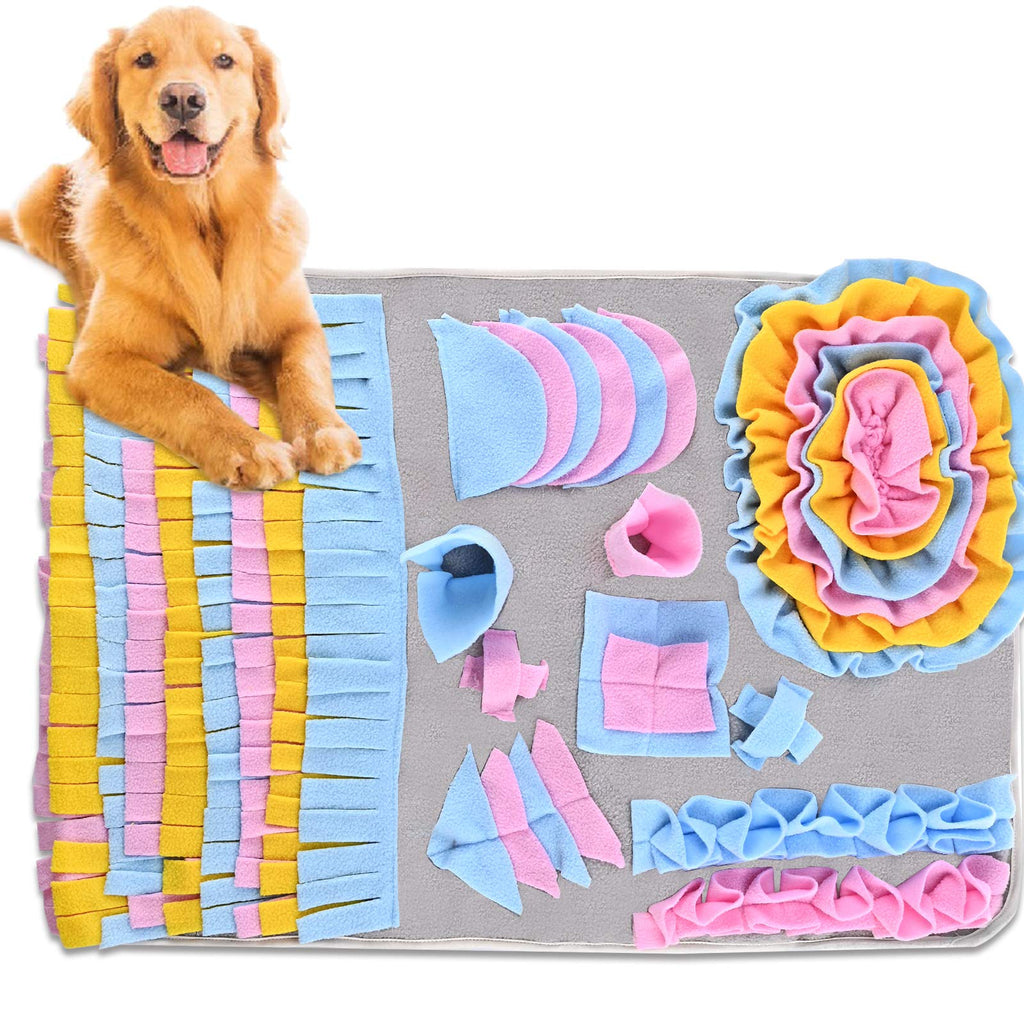 Nabance Pet Feeding Mat Snuffle Mat for Dogs Training Mat Puppy Soft Sniffing Pad for Dog Smell Foraging Skill Blanket Puzzle Toys Indoor Pets - PawsPlanet Australia