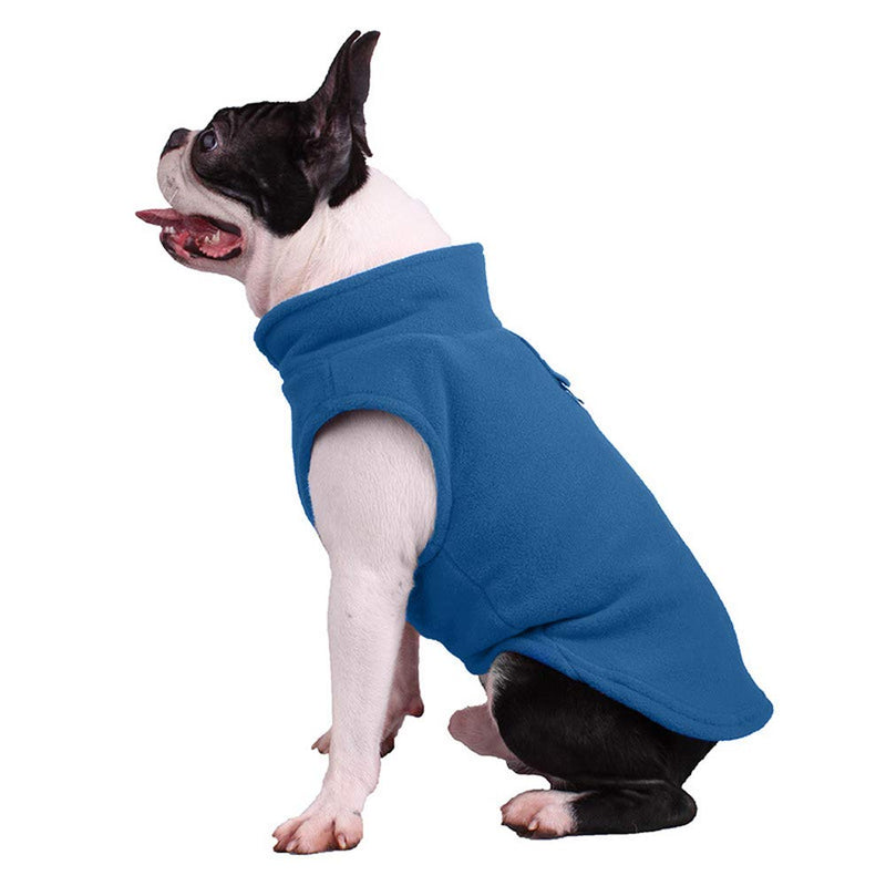 Dogs Jumpers Dog Sweatshirt, Soft Fleece Vest,Cold Weather Jacket with Leash Ring for Small Dogs Medium Dogs (Small, Blue) Small (for Chest 13.3inch) - PawsPlanet Australia