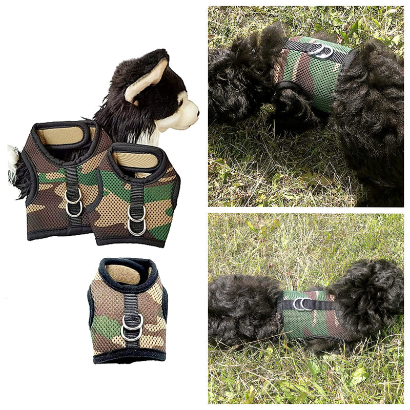 Pretty Pampered Pets Camoflauge Mesh Harness for Puppy Dog New Dachshund Yorkie Shih Tzu Maltese Yorkie Toy Poodle Bichon (XS/Small) XS - Small - PawsPlanet Australia