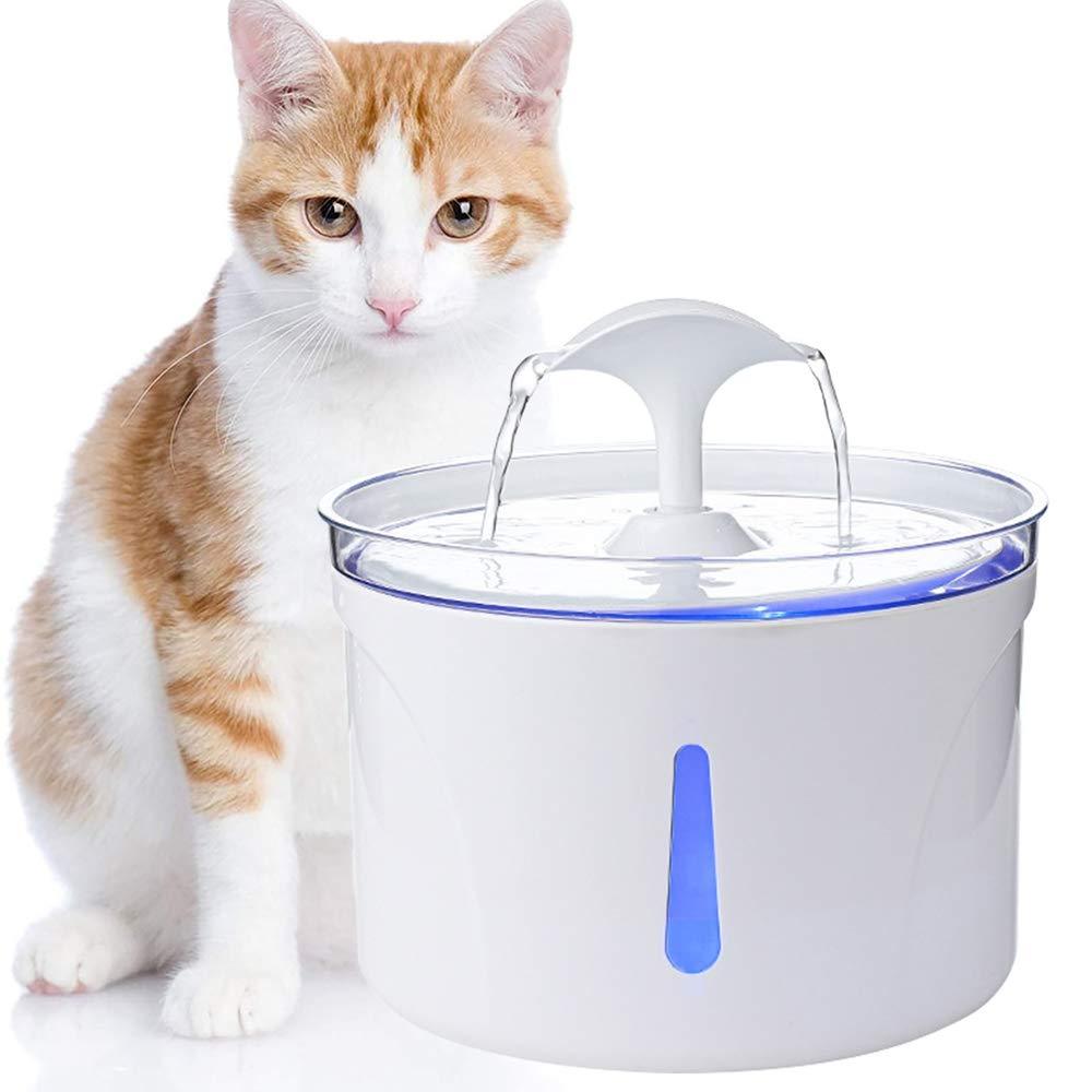 Drinking Foutains 2.5L for Cat and Dog, Queta Electric Pet Water Dispenser with 3pcs Hygienic Filter, Constant Temperature Cat water Bowl with Night-lgiht and Water Level Window - PawsPlanet Australia