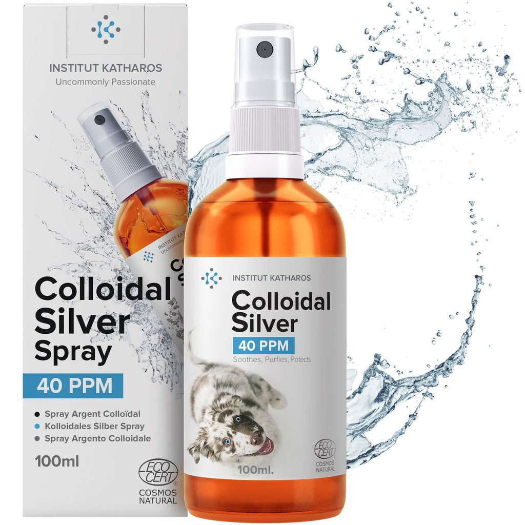 Top Quality Colloidal Silver Spray for Pets (Dogs, Cats, Fish) ● 100ml & 40ppm ● 100% Natural ● Superior Concentration, Smaller Particles = Better Results ● Laboratory Certified ● For Ear, Eyes, Skin - PawsPlanet Australia