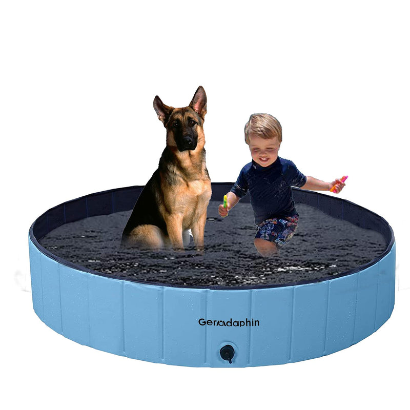 Gerodaphin Swimming Pool for Dogs Pets and Kids Bathing Tub Large Dog Pool Portable Foldable Non-Slip and Wear-Resistant Pool Dogs Cats (120 X 30cm) - PawsPlanet Australia