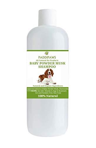 PADDIPAWS 100% Natural Baby Powder Dog Shampoo and Conditioner - Free from Parabens and SLS - Salon Style Fragrance of Baby Powder Shampoo - Eco Friendly Formula - 500ml - PawsPlanet Australia