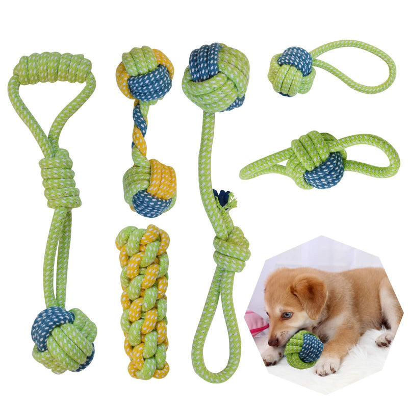 Starlight Baby Dog Toy Rope, Chew Toy-100% Natural Cotton Rope, Clean Dog Teeth, Dog Pill-Dog Bones-Dog Rope-Tug Of War Ball And Other 7 Sets, It Is The Best Toy For Funny Dogs - PawsPlanet Australia