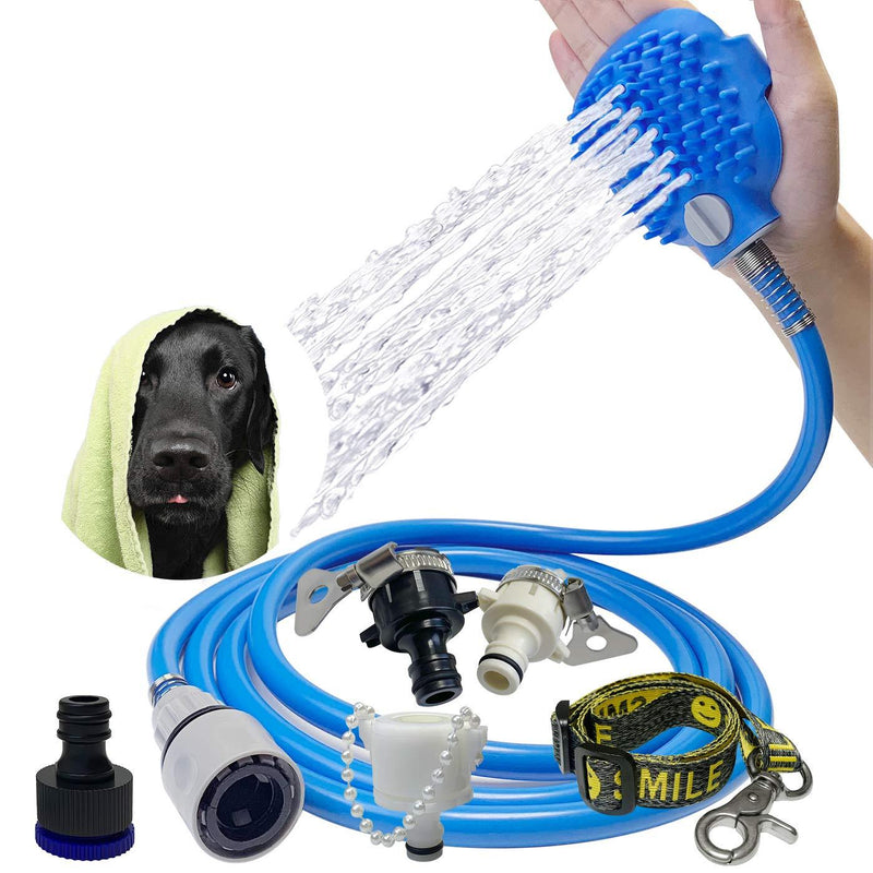 Pet Wash Kit - Pet Shower Sprayer & Scrubber in-One,Pet Bathing Tool with Adjustable Bath Glove, Shower Sprayer Attachment Set for Pet Bathing and Dog Washing - Bonus Grooming Loop Included - PawsPlanet Australia