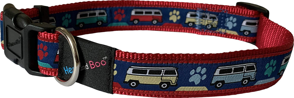 Hem and Boo Camper Van Classic Dog Collar Small - PawsPlanet Australia