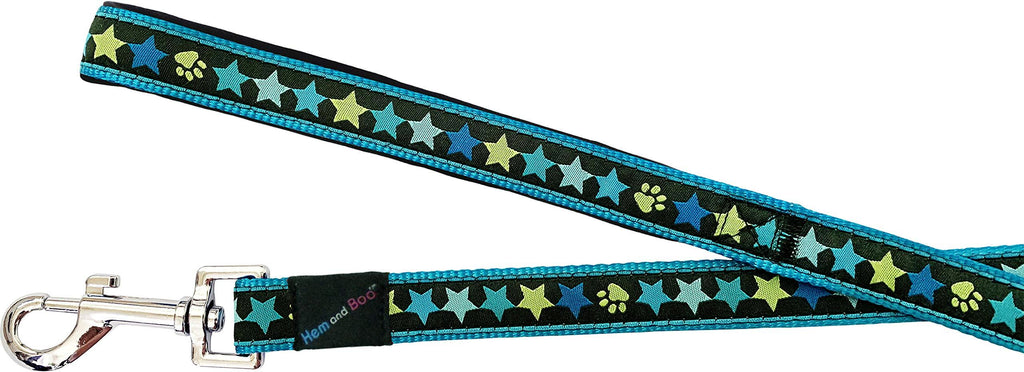 Hem and Boo Stars Blue Dog Lead Small/Medium - PawsPlanet Australia