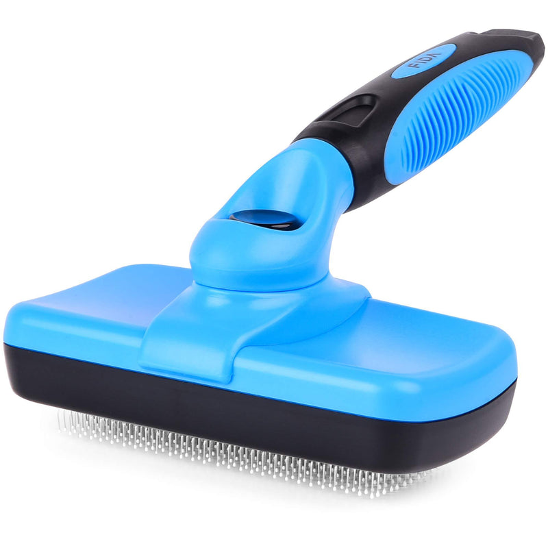 Fida Self Cleaning Slicker Brush, Dog Brush, Cat Brush, for Long, Medium, Short, Thick, Wiry, or Curly Hair, Removes Loose Hair and Dead Fur, Eliminates Tangles, Pet Grooming Brush - PawsPlanet Australia