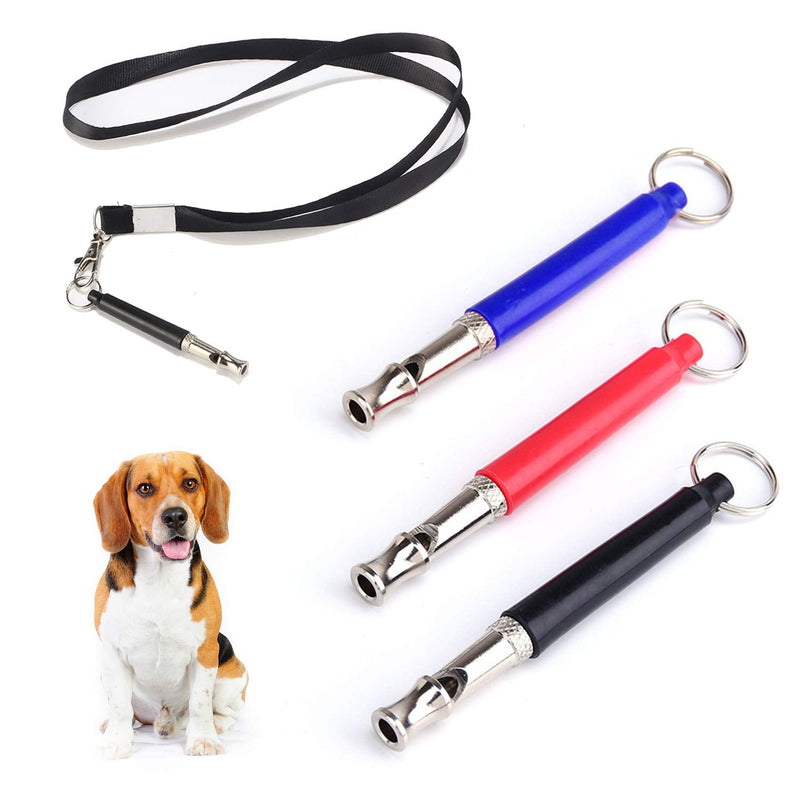 Abnii Dog Whistles, Pack-3 Training Whistles for Recall to Stop Barking Silent Deterrent Device, Adjustable Ultrasonic Copper Core with Lanyard - PawsPlanet Australia