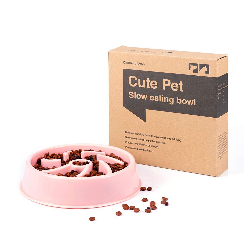 EXCELLENT ELITE SPANKER Slow Feeder Dog Bowl Food Anti-choke Lose Weight To Help Digestion Utensils Healthy Eating Feeder Non Slip(Pink) Pink - PawsPlanet Australia