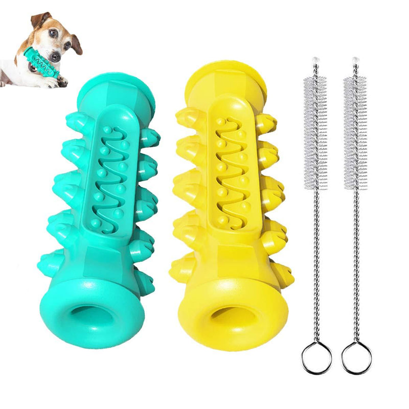 Dog Toothbrush Stick,RoadLoo 2Pcs Indestructible Dog Chew Toys Multifunction Durable Pet Molar Bite Toy Natural Thermoplastic Rubber Doggy Teeth Clean Teeth Cleaning with Dental Care Function for Dog - PawsPlanet Australia