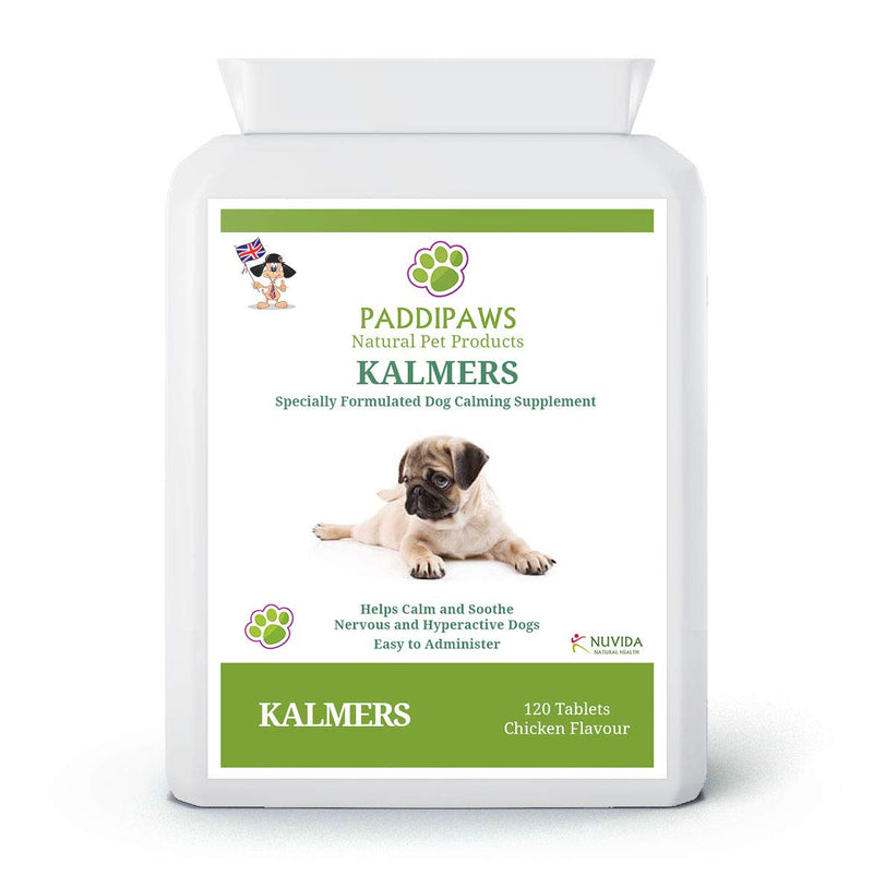 PADDIPAWS Dog Calming Tablets - A natural blend to help calm and soothe anxious, nervous and hyper-active dogs - Behavioural issues - Fireworks - Travel & Vet visits - 120 Calming tablets for Dogs. - PawsPlanet Australia