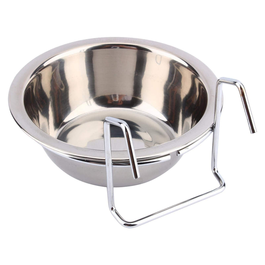 SALUTUYA Yosoo Stainless Steel Hanging Pet Cage Bowl Diner Pet Bird Cat Dog Rabbit Food Water Bowl with Hook Holder (M) - PawsPlanet Australia