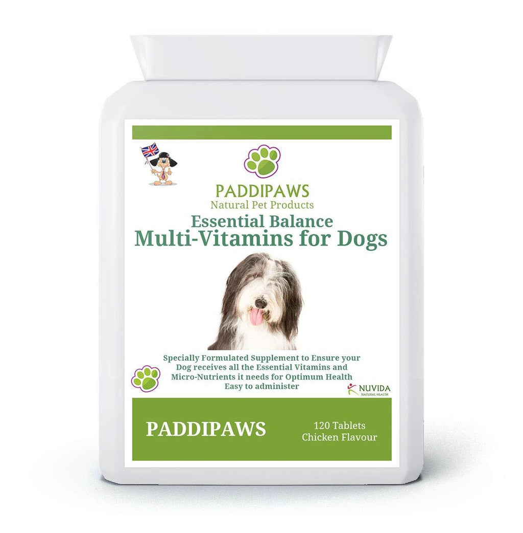 PADDIPAWS Multivitamins for Dogs - 24 Multivitamins, Minerals & Nutrients to ensure your dog receives all the essential Vitamins and Micro-nutrients it needs for optimum health. - PawsPlanet Australia