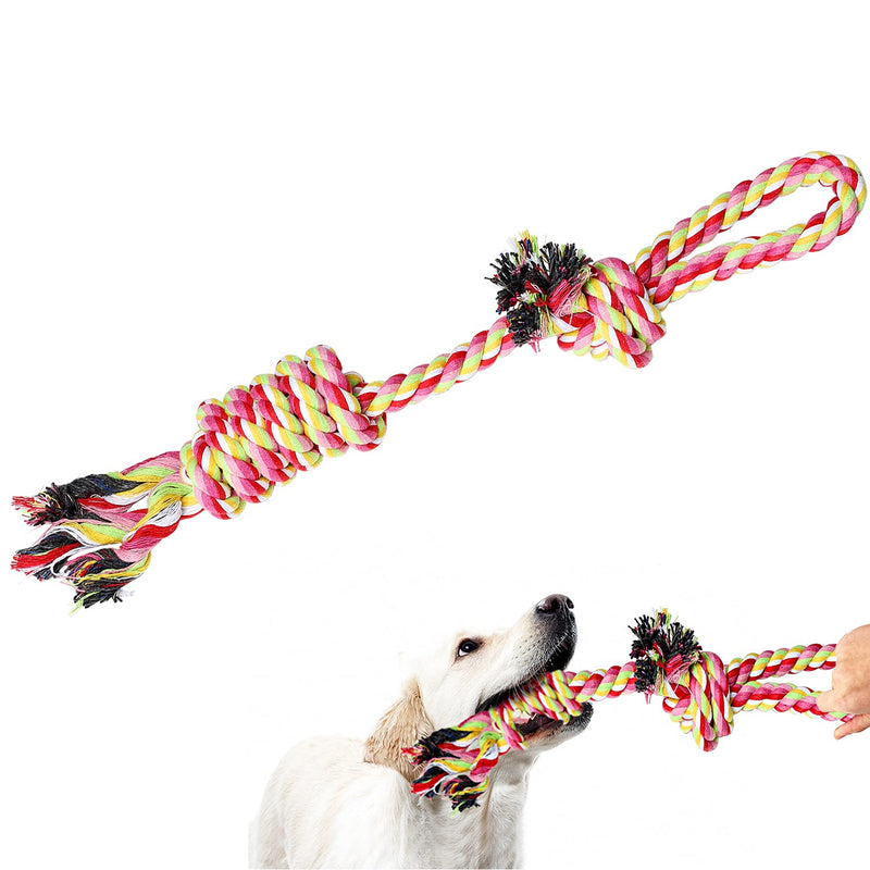 VECELA Rope Dog Toy Indestructible, Rope Dog Toys Indestructible Knotted Rope Dog Toy Large Dog Rope Toys For Strong Dogs A-01 - PawsPlanet Australia