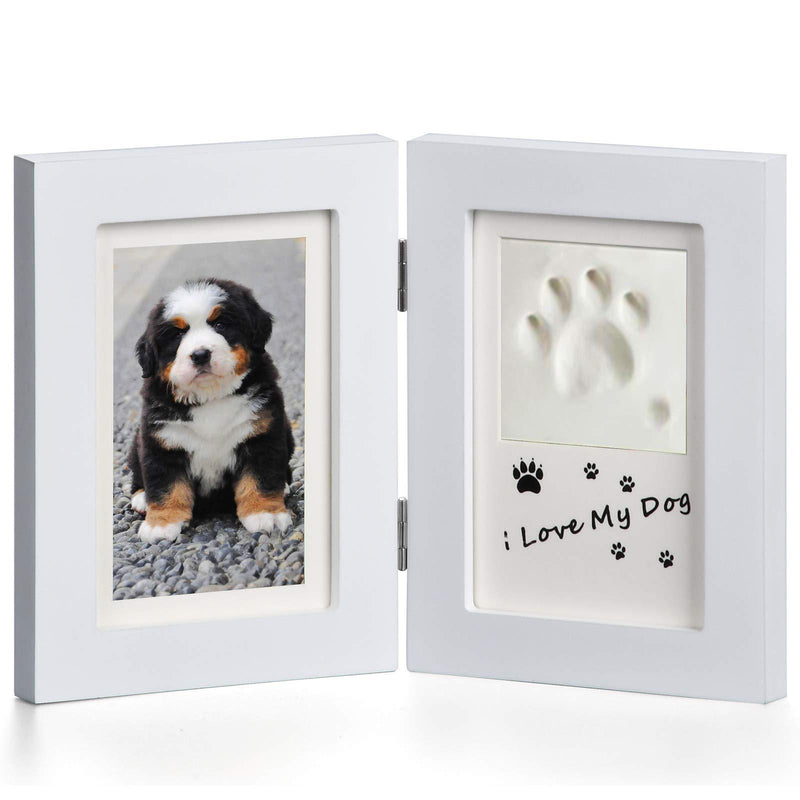 Goomis Pet Picture Frame and Pet Paw Prints Pet Memorial Photo Frame Kit, Keepsake Gift for Pet Owners, Great For Dog or Cat,White - PawsPlanet Australia