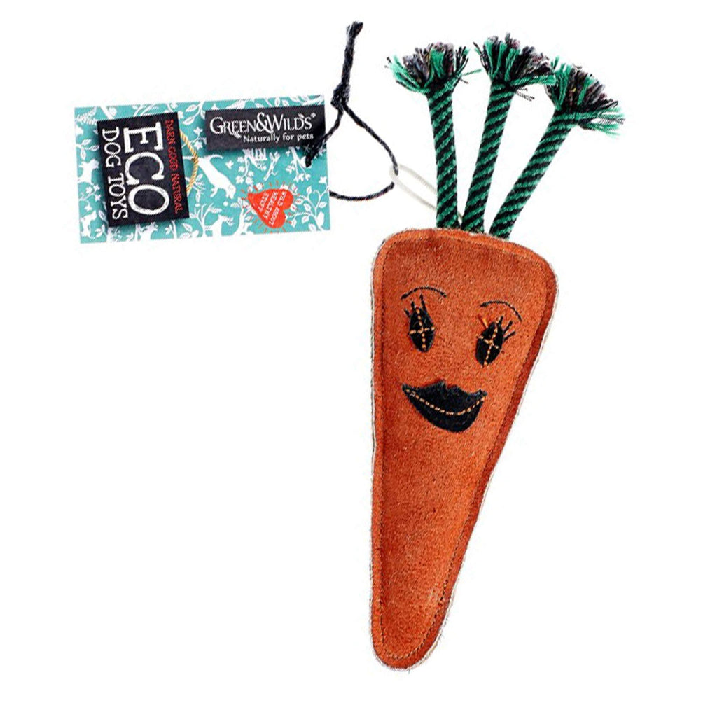 Eco Dog Toy - Green & Wilds - Candice the Carrot - PawsPlanet Australia