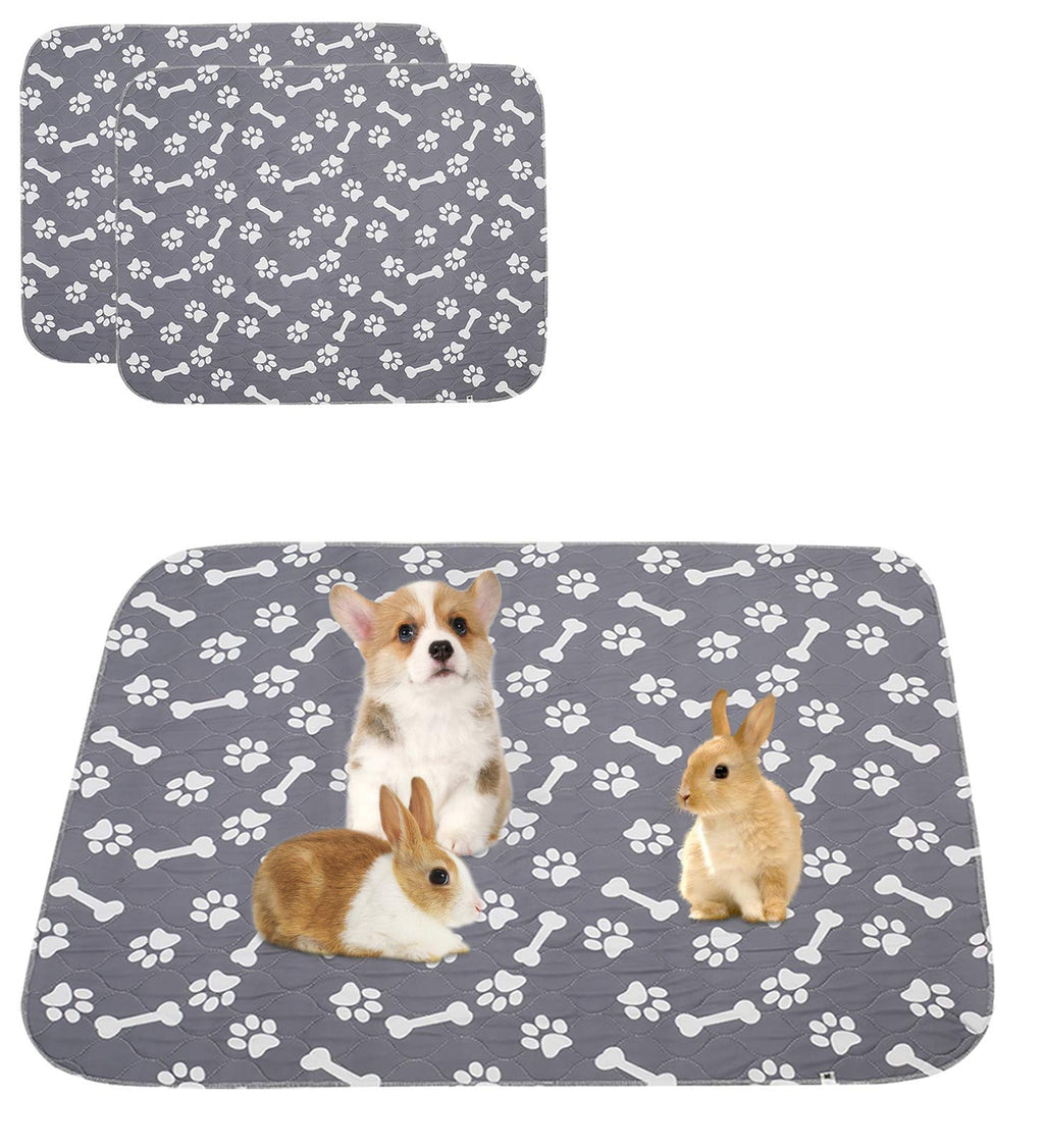 Geyecete washable small dog puppy pads Waterproof Whelping Pads, Reusable Dog training pads,Premium Travel Puppy Pads Rabbit Pad(2pack)-Gray-M (M)75*89CM Gray - PawsPlanet Australia