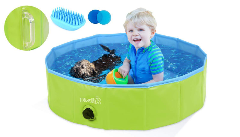 pecute Pet Paddling Pool for Dogs and Kids【Slightly Defective Welfare Clearance】- Foldable Dog Swimming Pool Bathtub Children Ball Pits For Garden Patio Bathroom(M, 80 x 20cm) PC Board M: 80 x 20 cm - PawsPlanet Australia