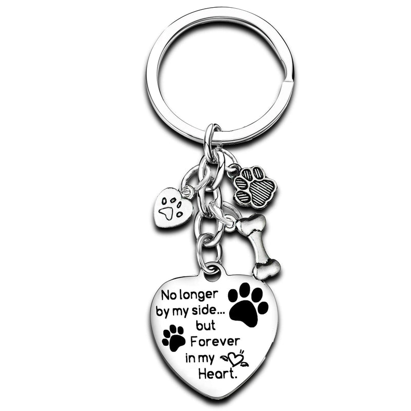 Paw Prints Key Ring Dog Memorial Gifts No Longer by My Side Forever in My Heart Keychain Loss of Dog Gifts Pet Memorial Keyring No Longer By My Side Styles11 - PawsPlanet Australia