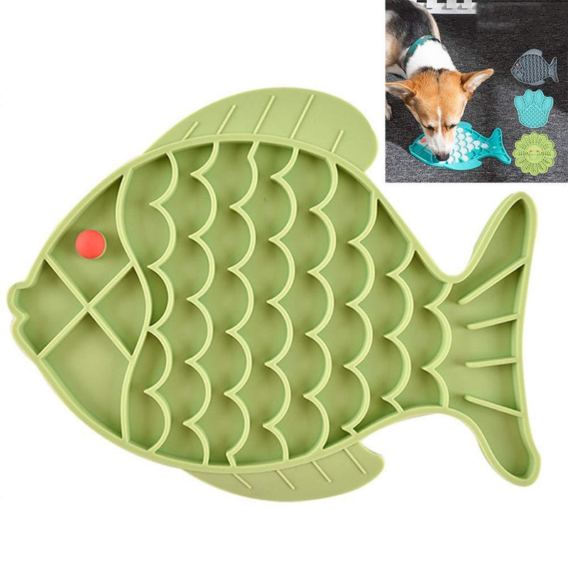 crazy bean Pet Feeding Tray Slow Feeder for Cats and Dogs Spill Proof Pet Feeding Mat Pet Feeding Bowl Silicone Slow Lick Food Pad A Green - PawsPlanet Australia