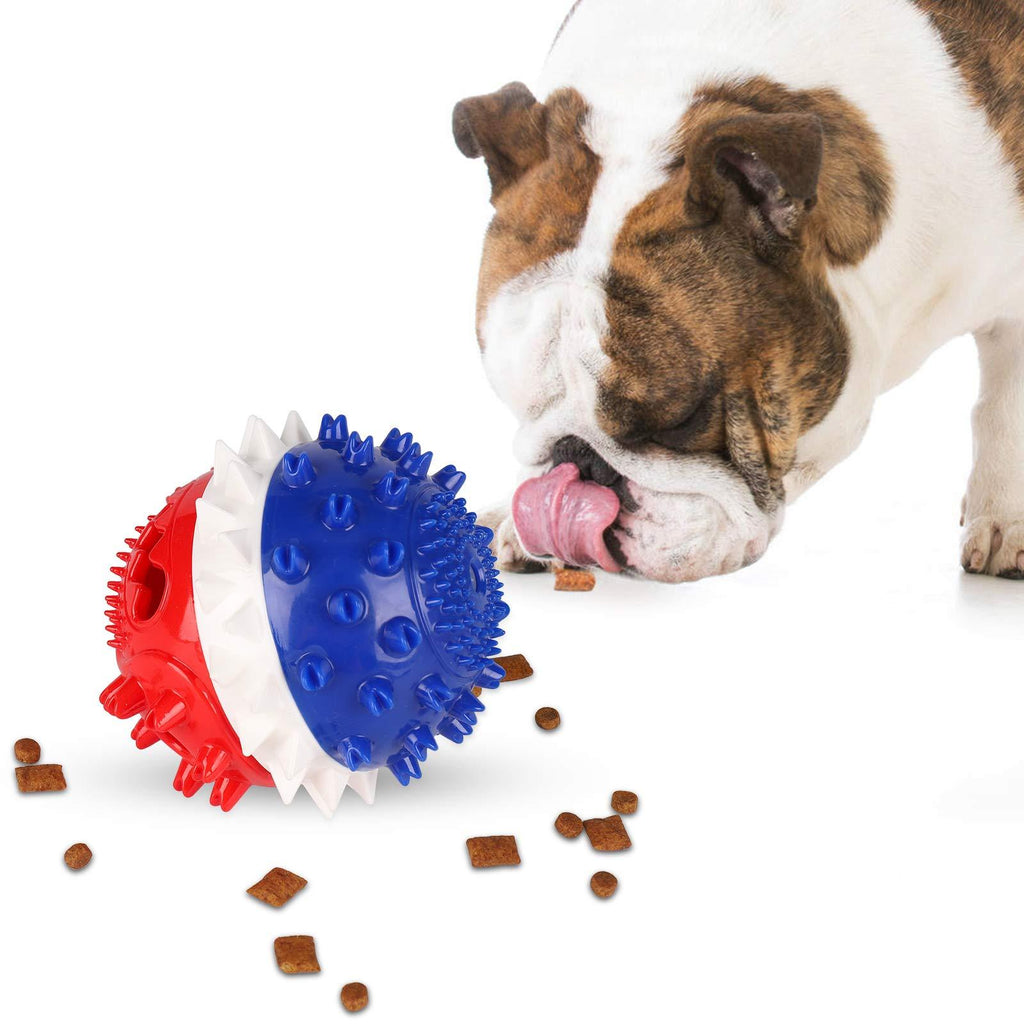 FREESOO Dog Puzzle Interactive Squeaky Toys Puppy Treats Ball Food Dispenser IQ Training Slow Eating for boredom Small Medium Large Dogs RedBlue - PawsPlanet Australia