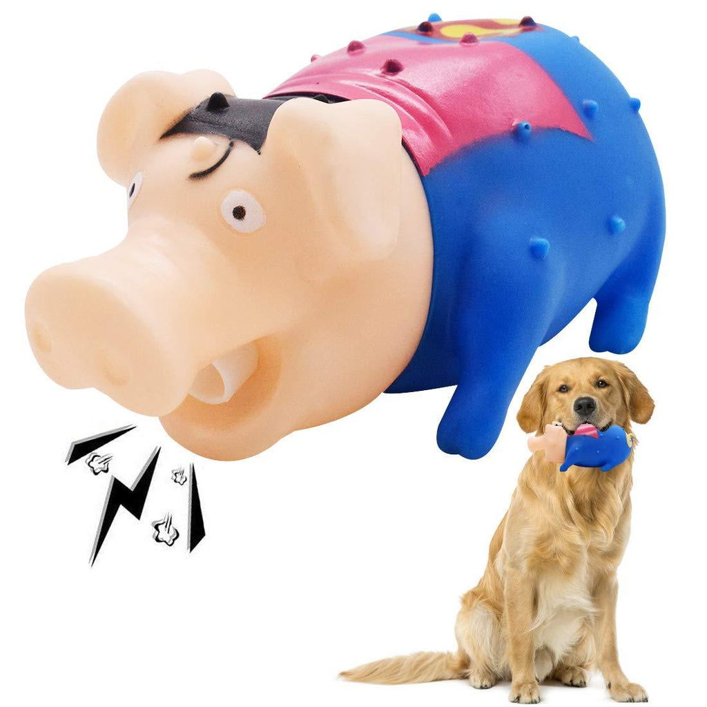 YUESEN Pet Bite Chew Latex Dog Chew Toy Squeaky Toy Dog Pig Sounding Toys Cute Grunting Pig Shape Squeak Funny Dog Toy Teeth Grinding Toy for Small Medium Dogs - PawsPlanet Australia