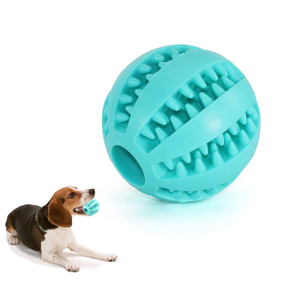 Keyumaoyi Ball Toys for Dog - Flexible Dog Chew ball Safe Clean Tooth Dog Toy Ball Rubber Molar Toys Outdoor Interactive Toys (Blue, small) Blue - PawsPlanet Australia