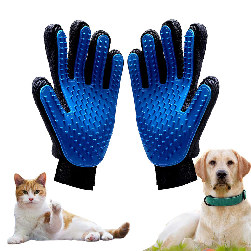 VingaHouse Pet Beauty Gloves, A pair of Brush Removal Gloves, Brush Removal Efficient Pet Hair Removal Gloves, Cat and Dog Left and Right Hand Hair Removal Tools Blue - PawsPlanet Australia