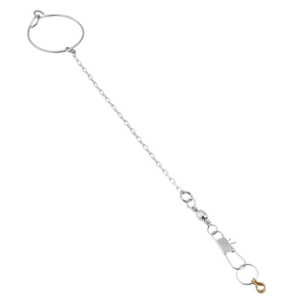 Hztyyier 25CM Parrot Foot Chain Bird Foot Stand Chain with Stainless Steel Ring for Pet Birds Stand(5.5mm) 5.5mm - PawsPlanet Australia