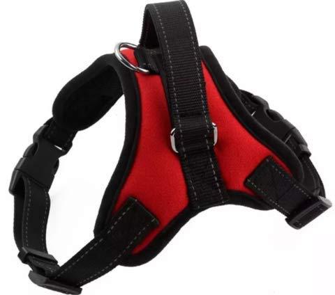 Reflective Padded No Pull Lightweight Safety Locking Dog Puppy Harness S/M/L (solid red, large) solid red - PawsPlanet Australia